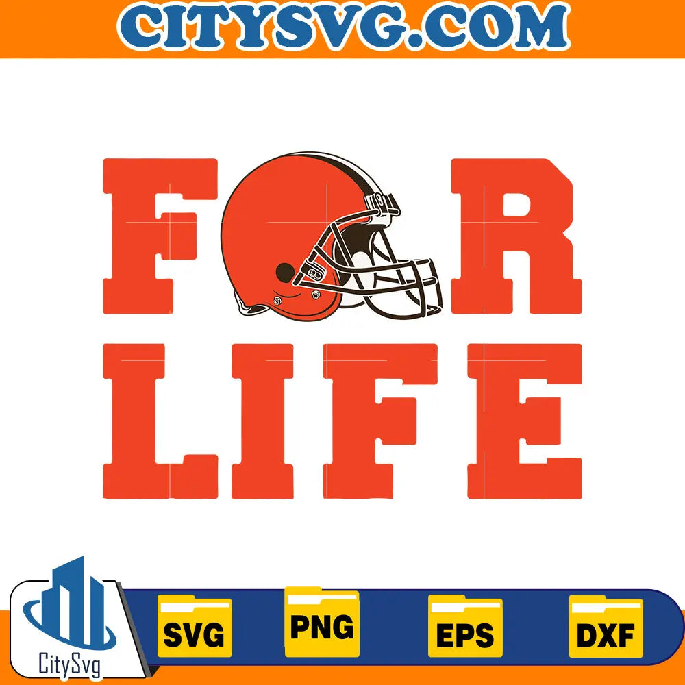 For life Cleveland Browns Svg CitySvg