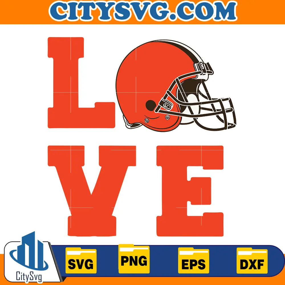 Love Cleveland Browns Svg CitySvg