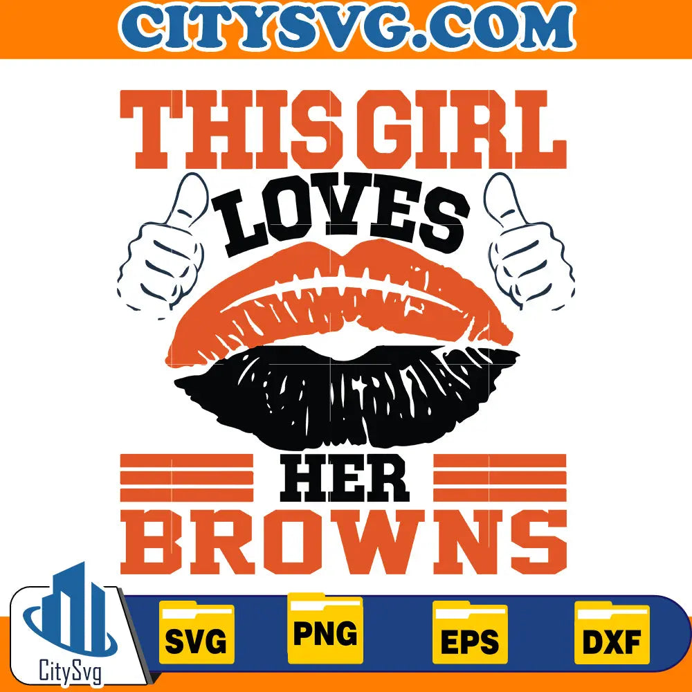 This Girl loves her Cleveland Browns Svg CitySvg