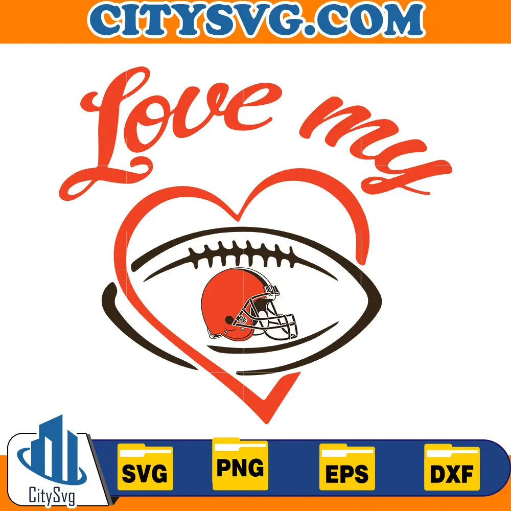 Love My Cleveland Browns Svg CitySvg