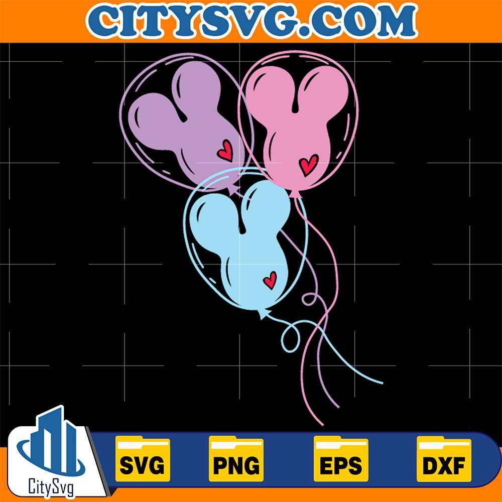 Colored-Mickey-Balloons-Svg