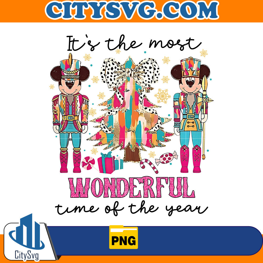 Colorful Coquette Glitter Christmas Tree Mickey Nutcrackers Png CitySvg