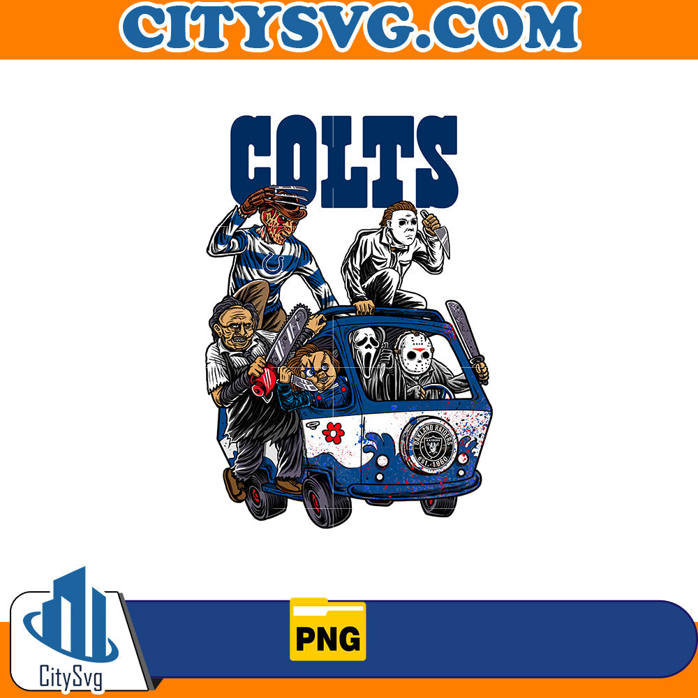 Colts Indianapolis American Football Horror Killer Team Halloween Png CitySvg