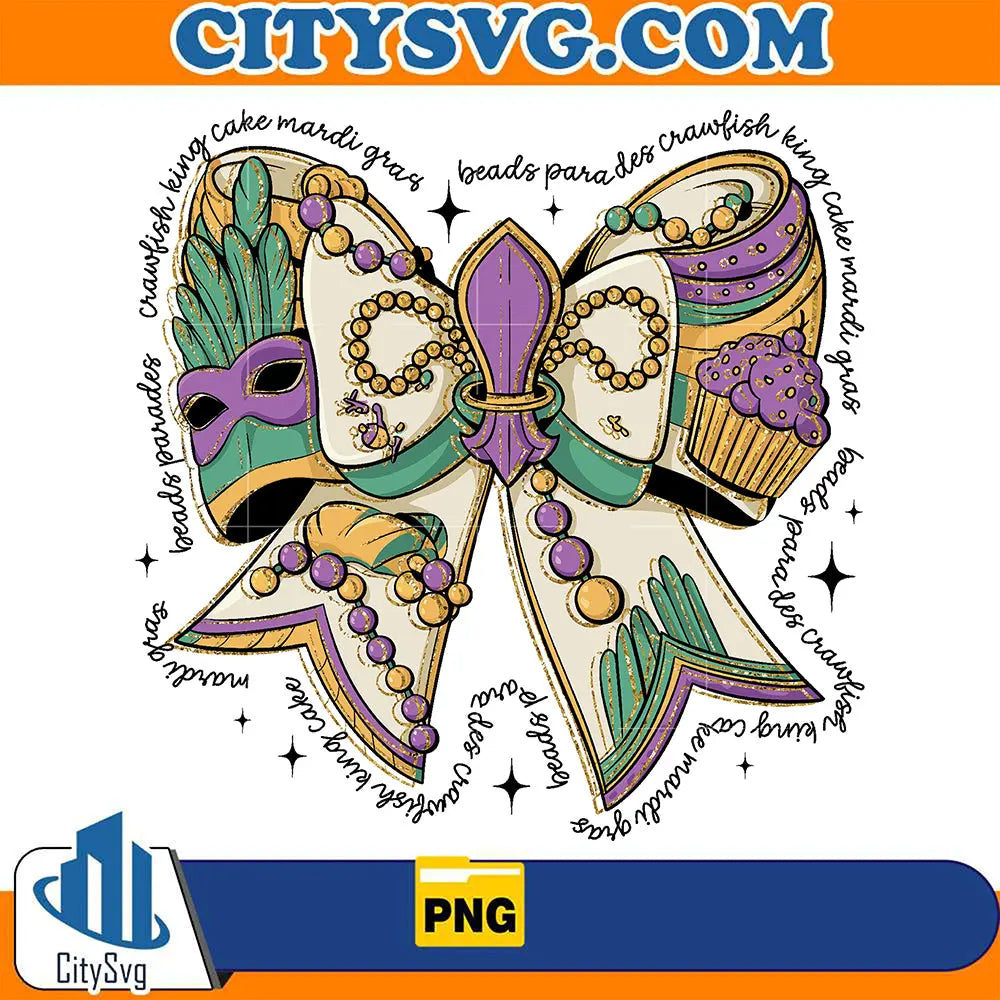 CoquetteBeadsParadesCrawbishKingCakeMardiGrasPng