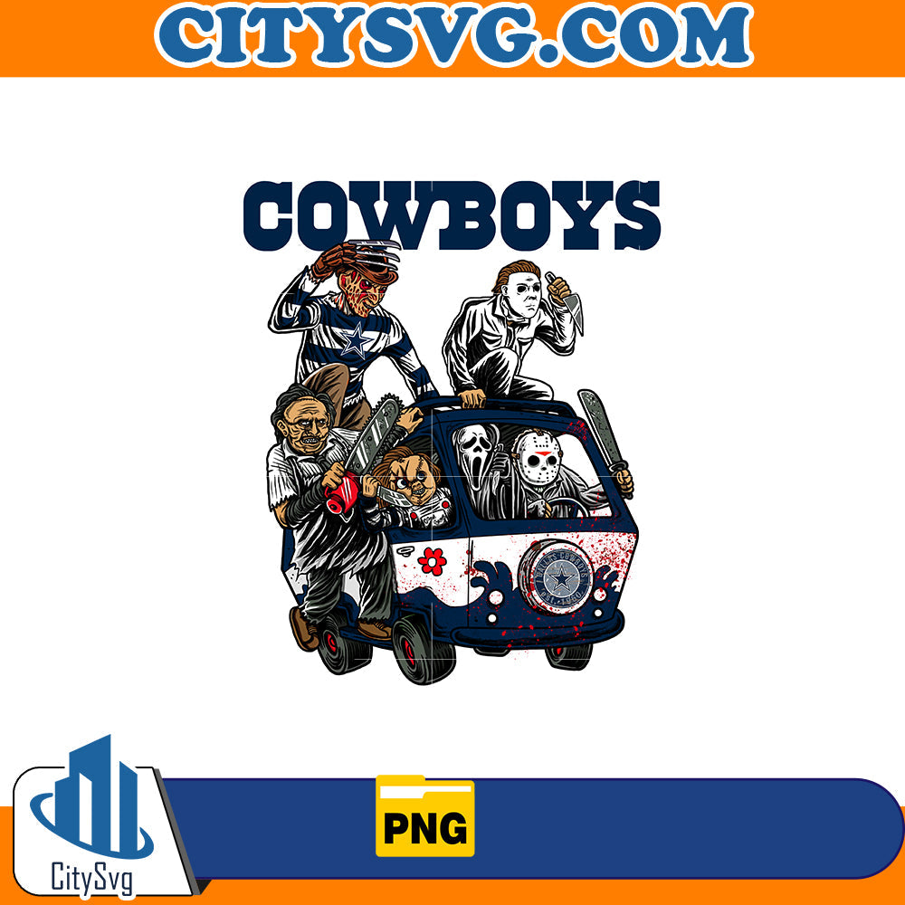 Cowboys Dallas American Football Horror Killer Team Halloween Png CitySvg