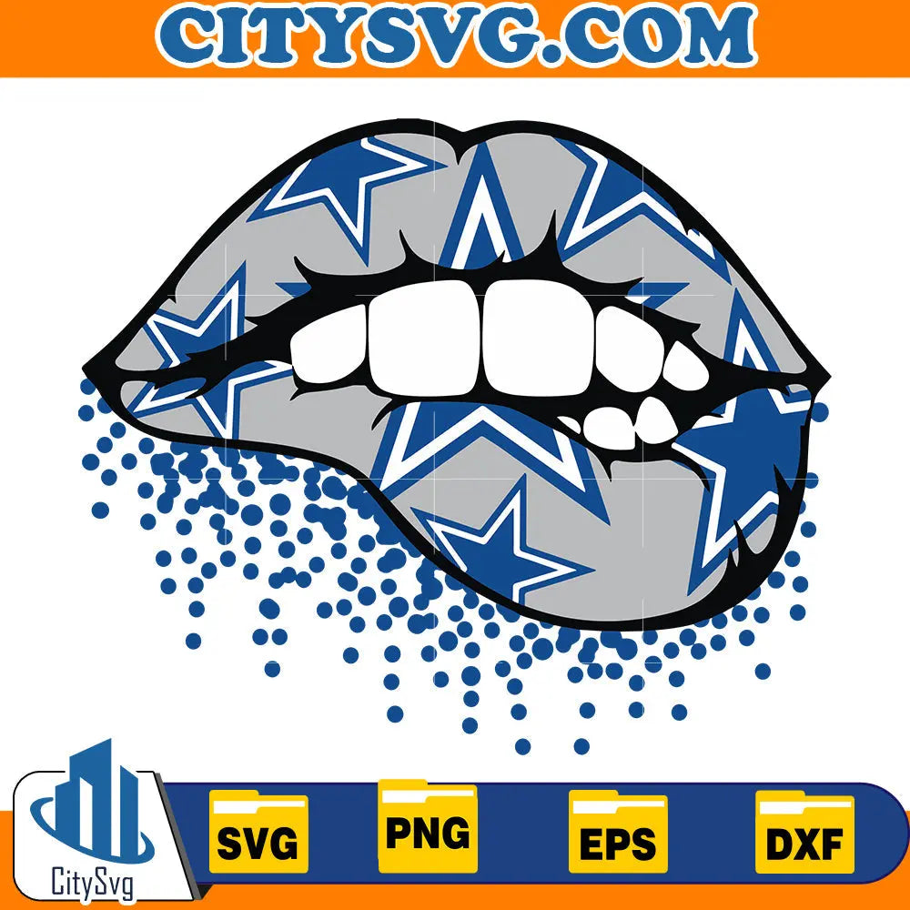 Lips Dallas cowboys Svg CitySvg