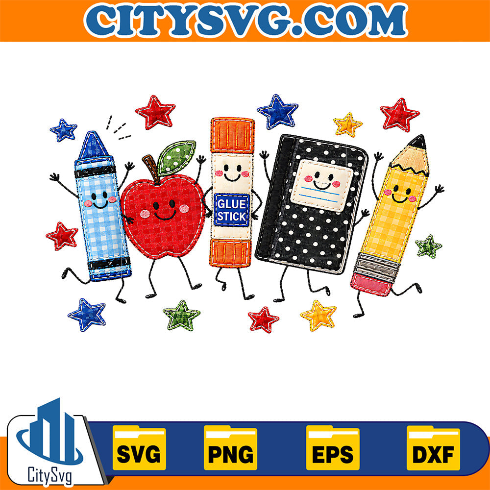 Cute-School-Supplies-Apple-Pencil-Crayon-Teacher-Classroom-Svg-1