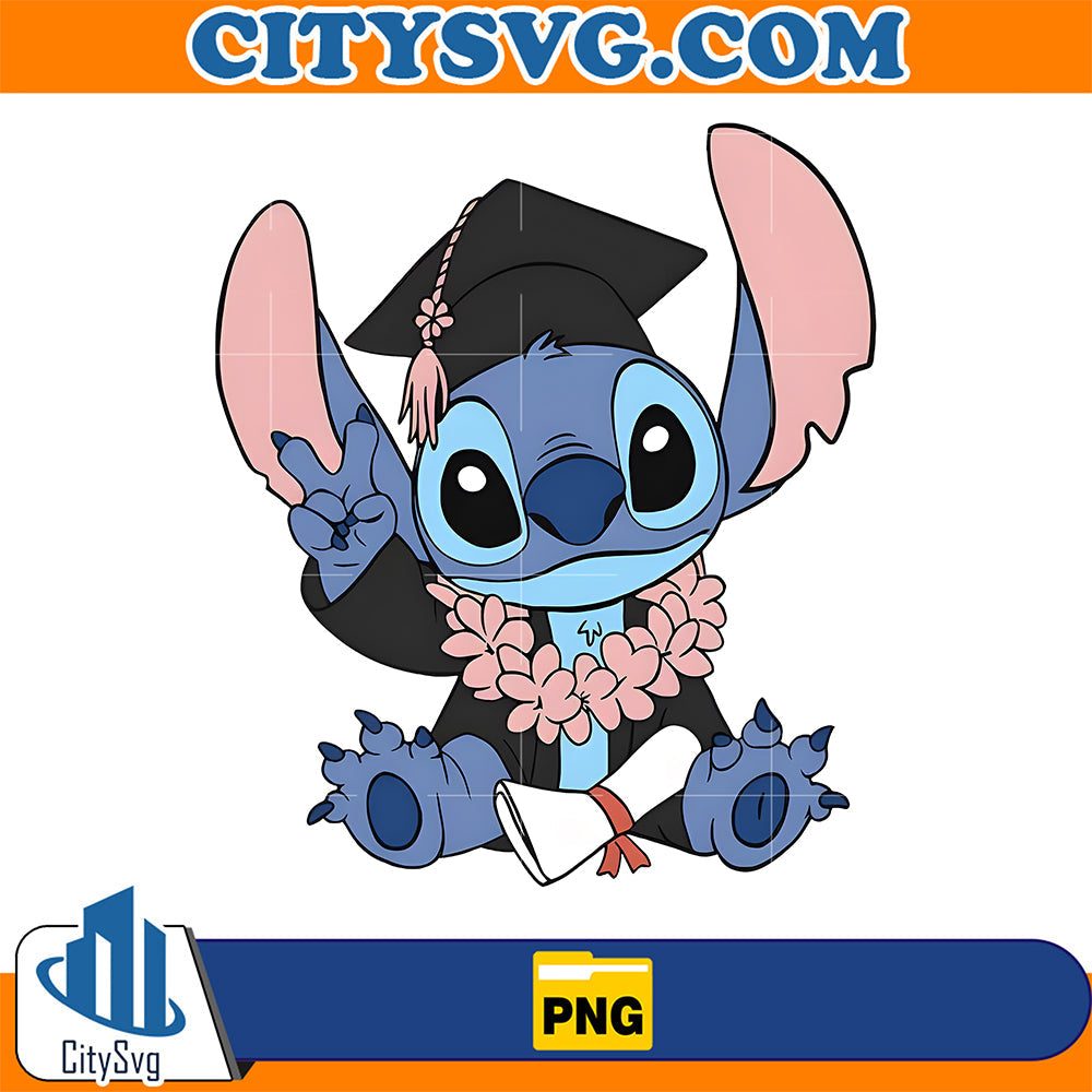 Cute Stitch Graduation Png CitySvg