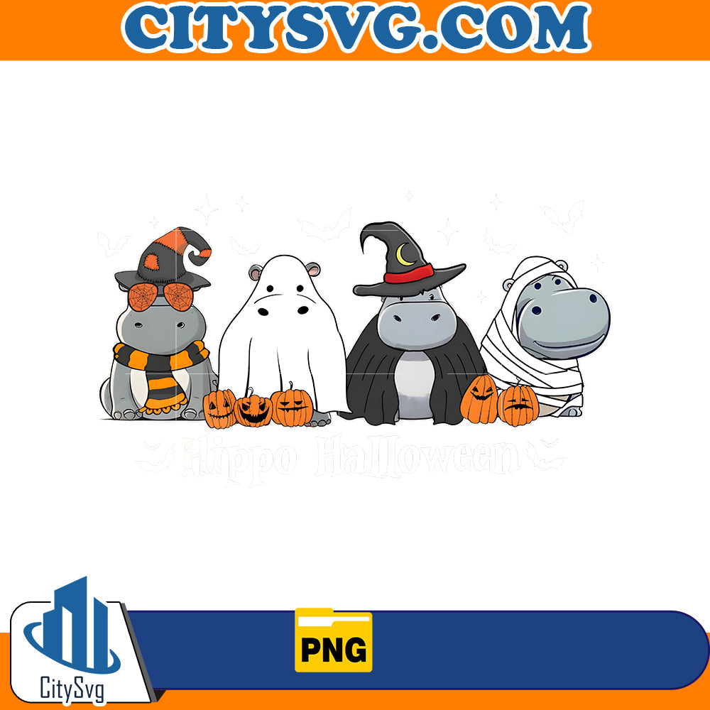 Cute Baby Hippo Moo Deng Fall Svg CitySvg