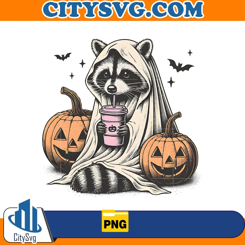 Cute Raccoon Ghost Png CitySvg