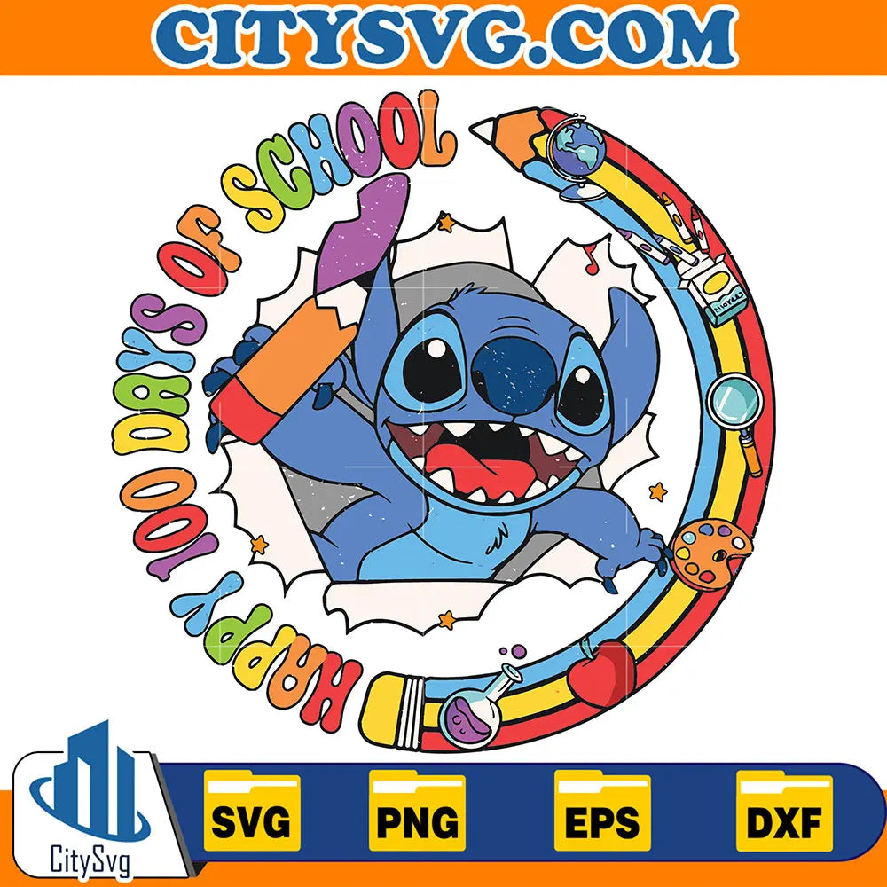 CuteStitch100DaysOfSchoolSvg