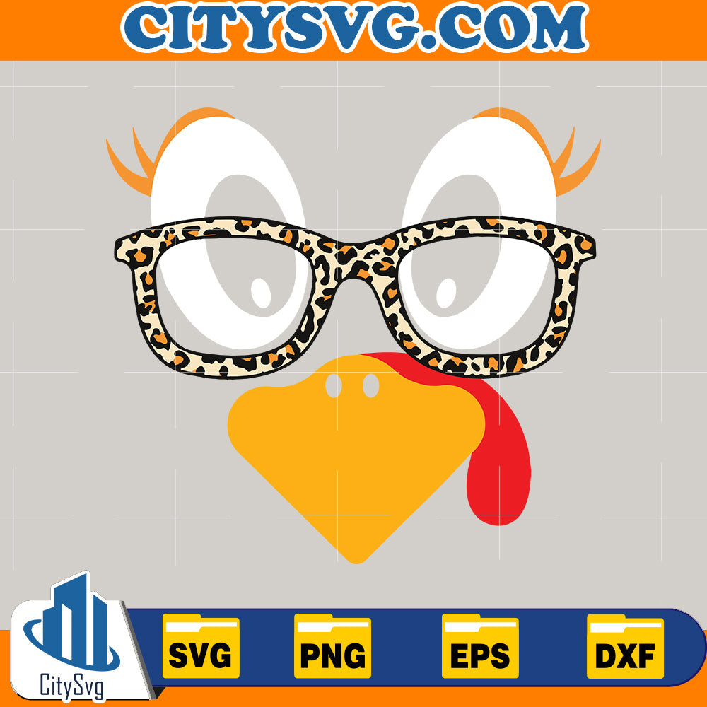 Cute Turkey Fall Thanksgiving Svg CitySvg