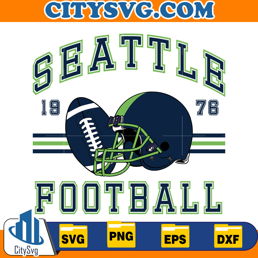 Seattle Football 1976 Svg CitySvg