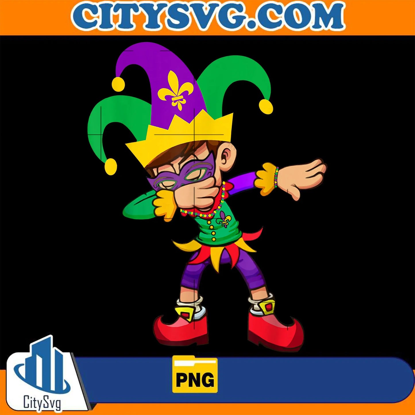 DabbingDadJesterMardiGrasPng