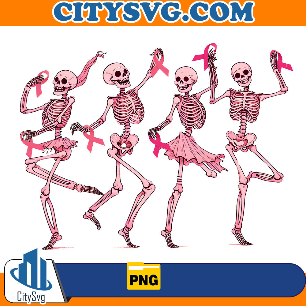 Dancing Skeletons Breast Cancer Png CitySvg