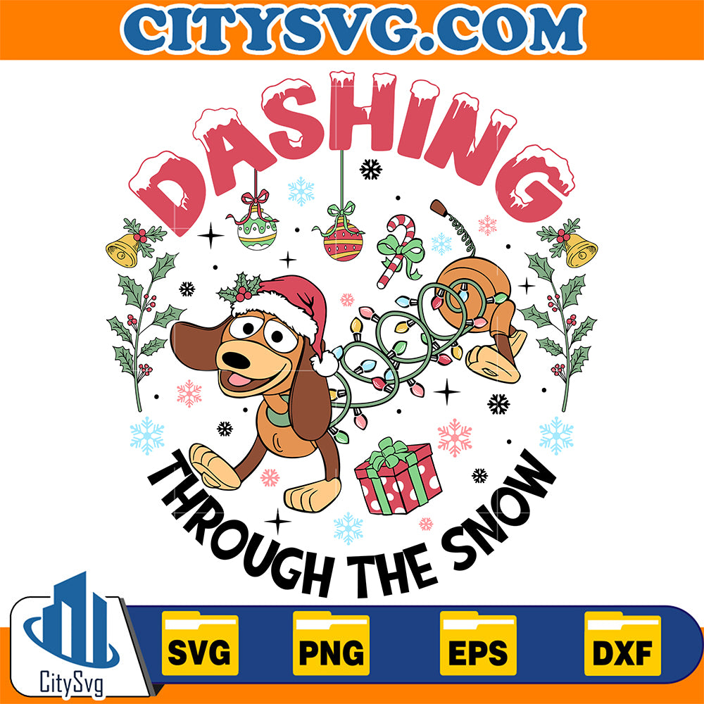 Dashing-Through-The-Snow-Skinky-Dog-Christmas-Svg