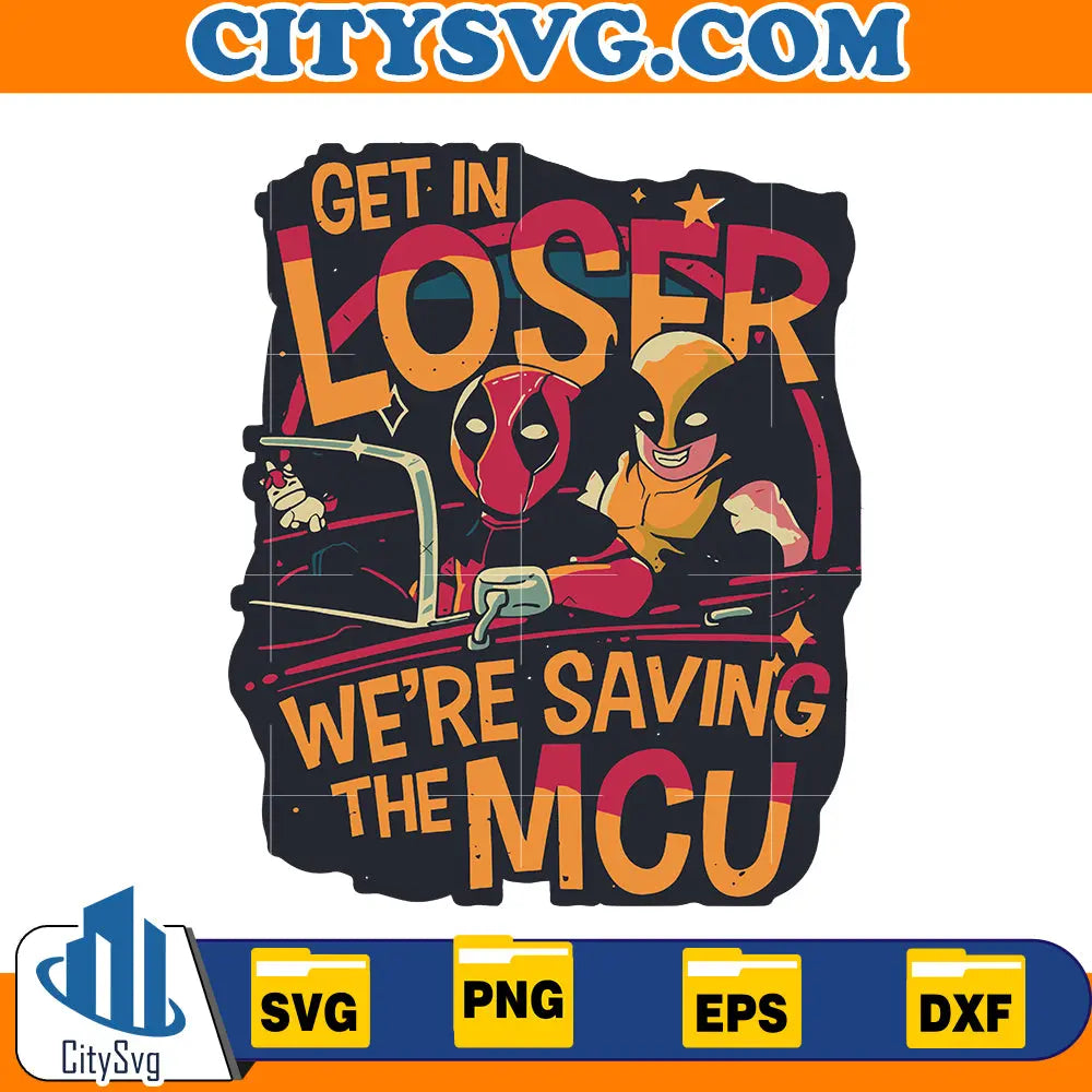 Get in loser we're saving the MCU svg CitySvg