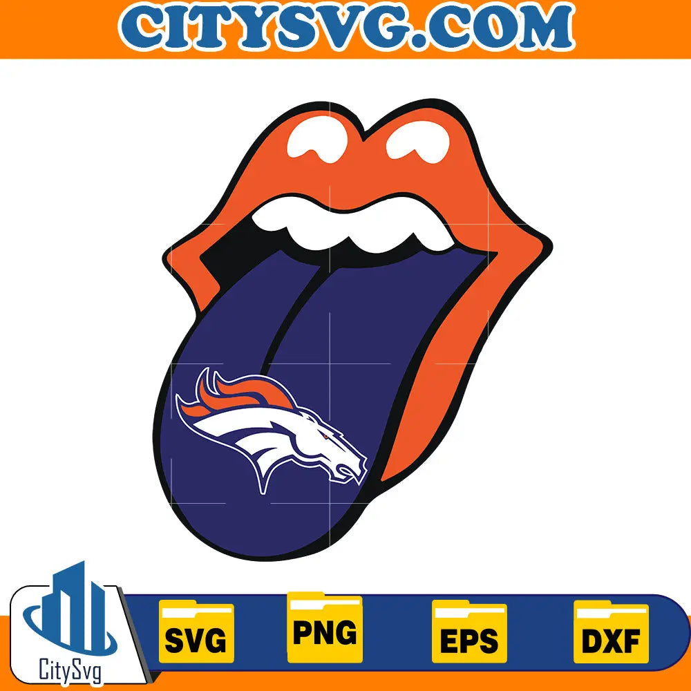 Toungue Denver Broncos Svg CitySvg