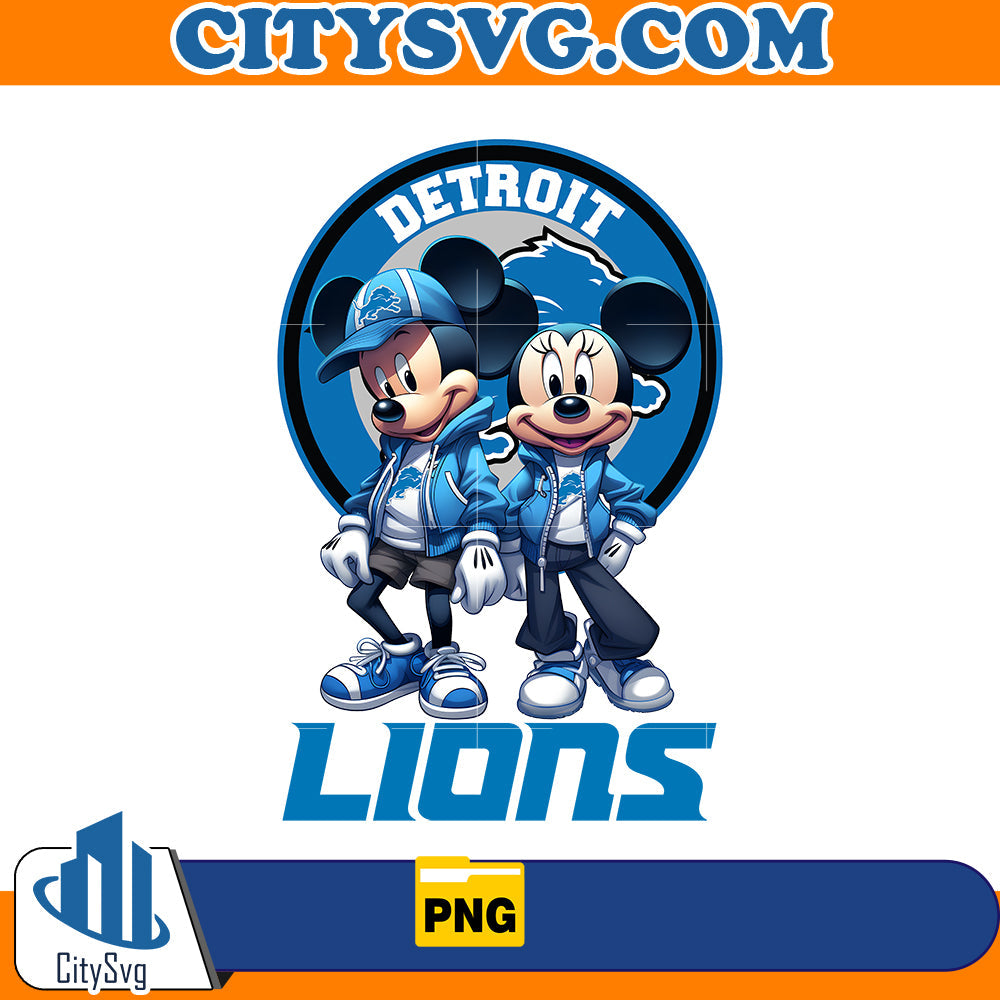 Mickey Minnie Detroit Lions Png CitySvg