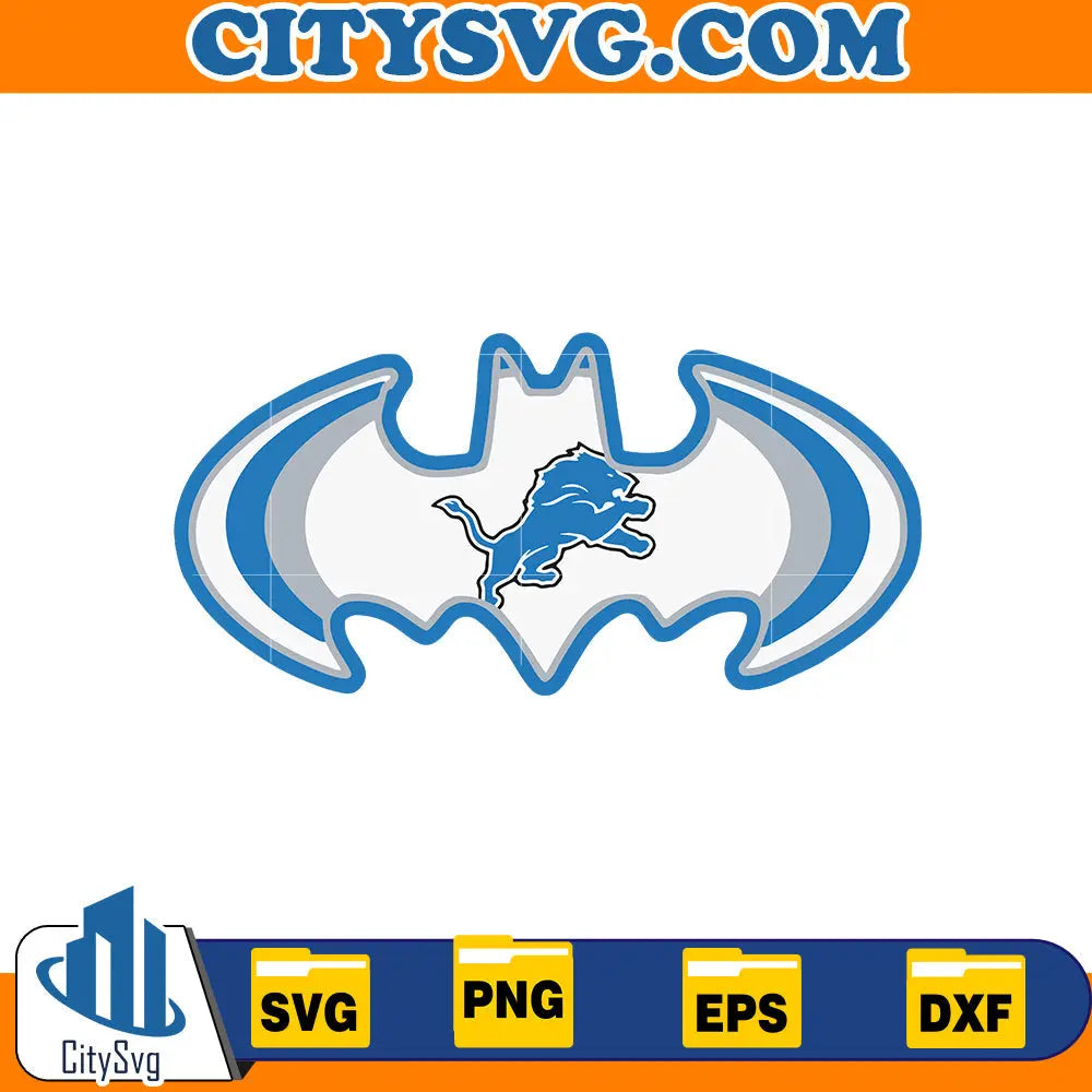 Bat Detroit Lions Svg CitySvg