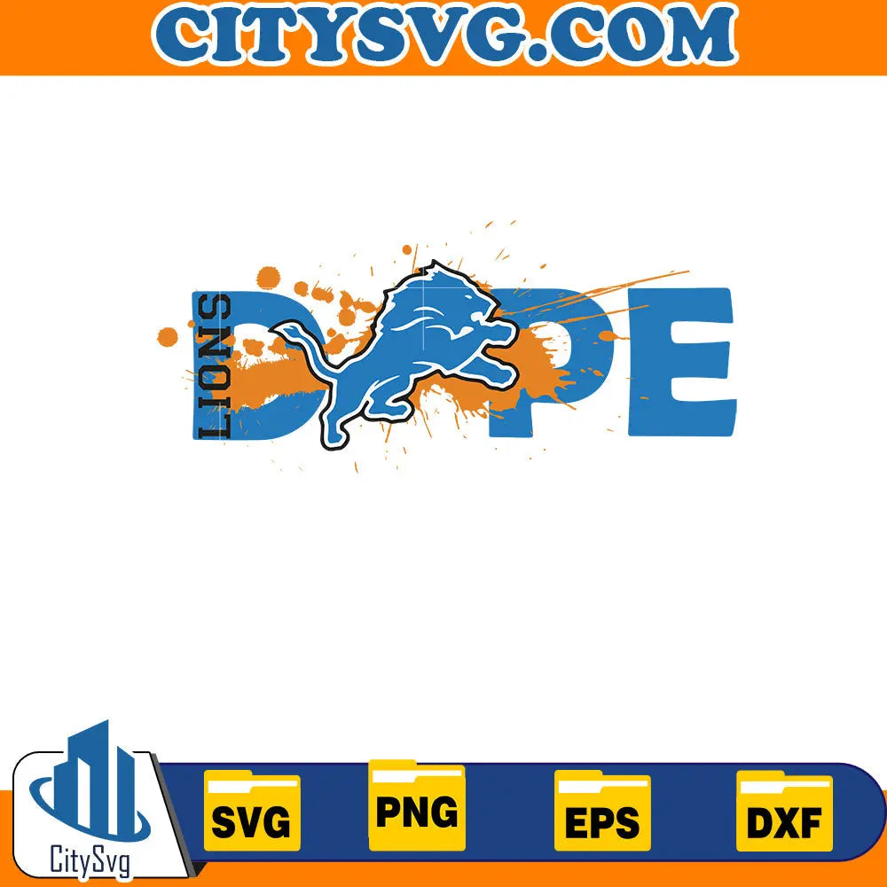 Dope Detroit Lions Svg CitySvg