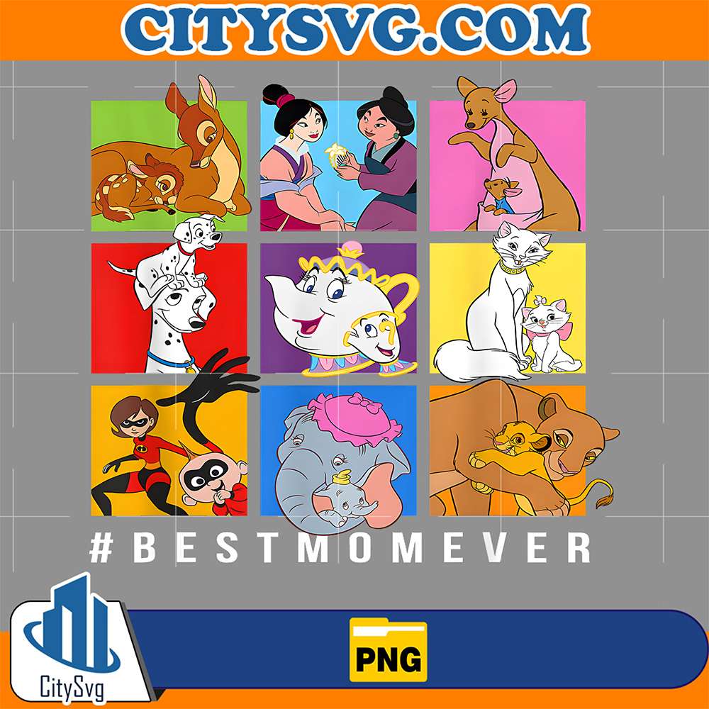 Disney-Characters-Best-Mom-Ever-Png