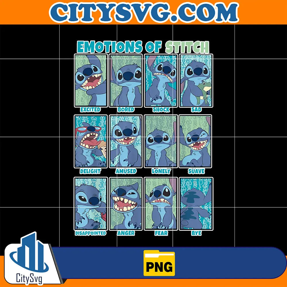 Disney-Lilo-Stitch-Emotions-Of-Stitch-Panels-Png