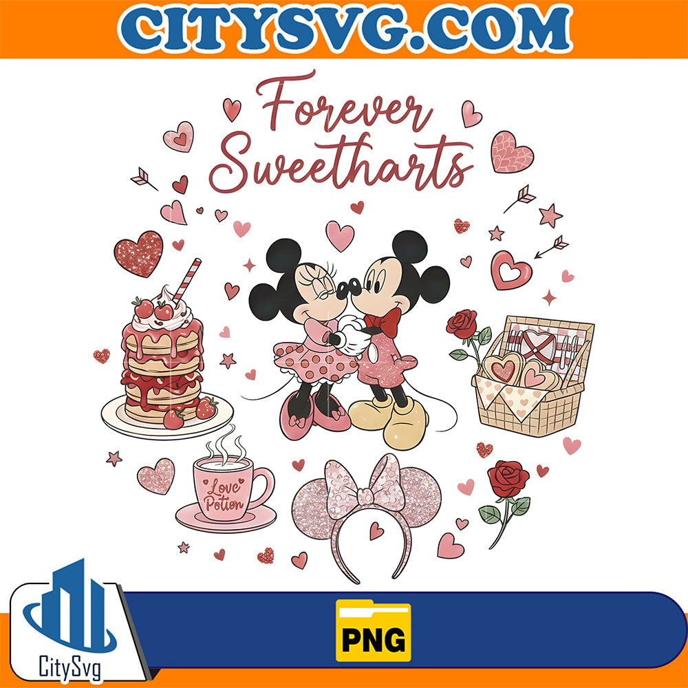 Disney-Mickey-And-Minnie-Forever-Sweetharts-Valentine-Png