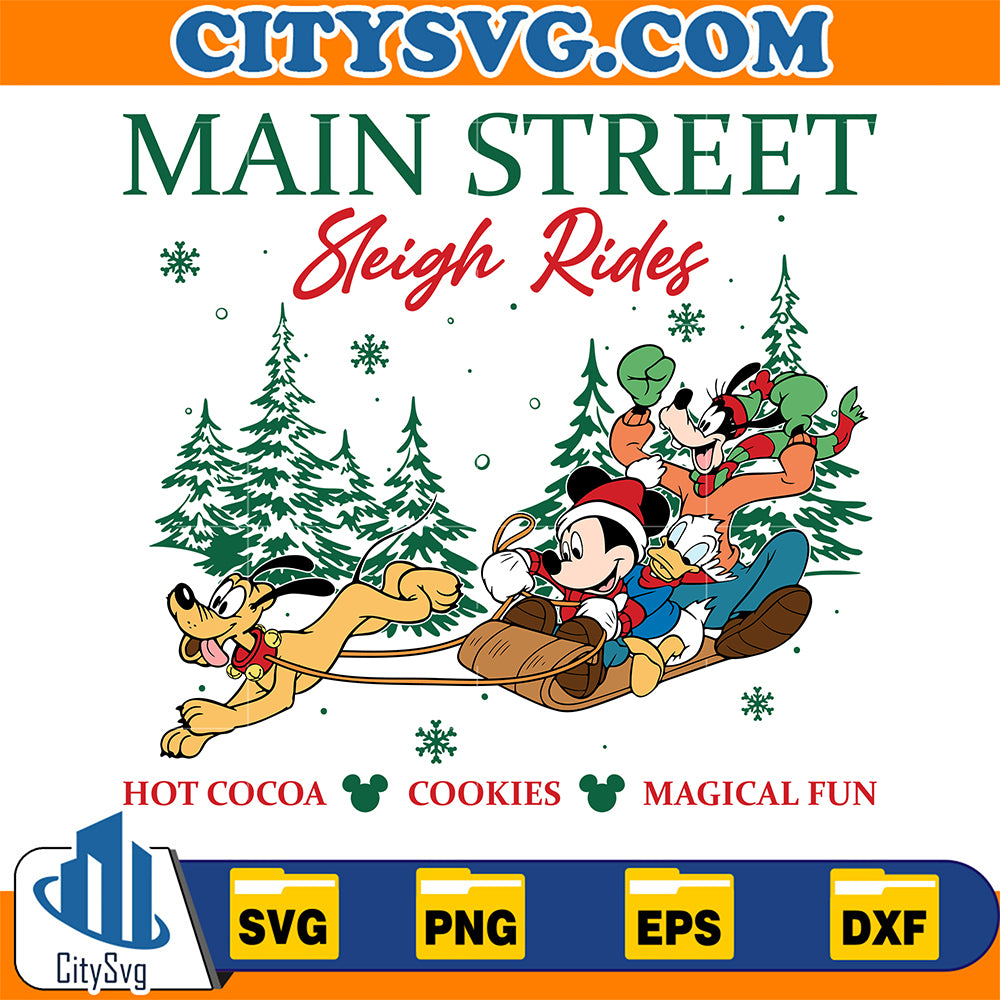 Disney-Mouse-And-Friends-Main-Street-Sleigh-Rides-Christmas-Svg