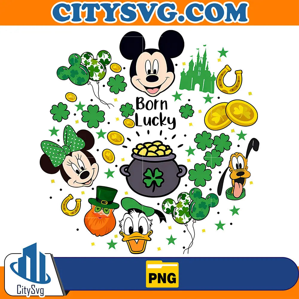 DisneyBornLuckyHappyPatricksDayPng1