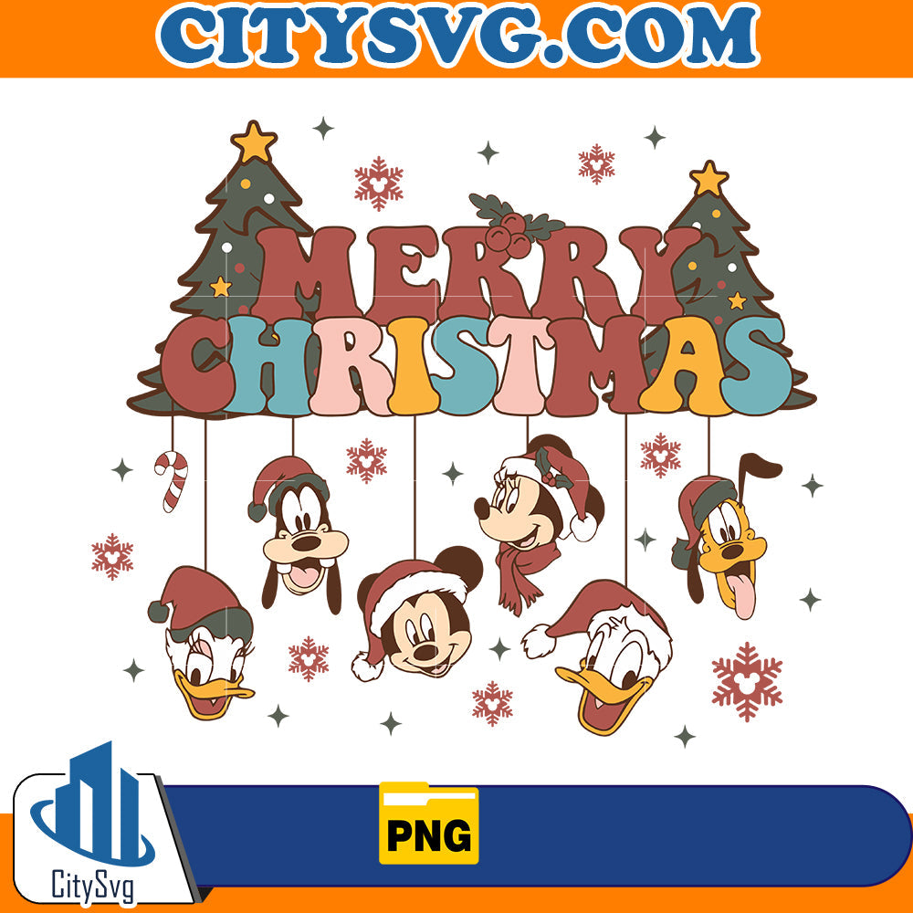 Mickey And Friend Merry Christmas Png CitySvg