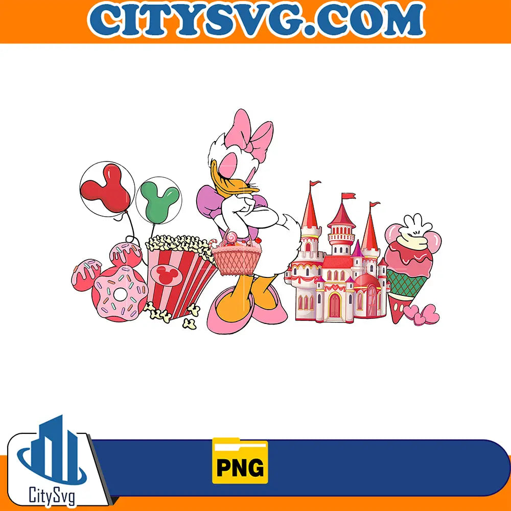DisneyDaisyDuckMagicKingdomValentinePng