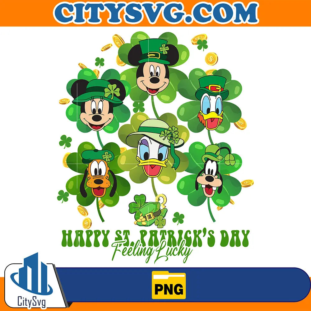 DisneyFriendsFeelingLuckyStPatrick_sDayPng