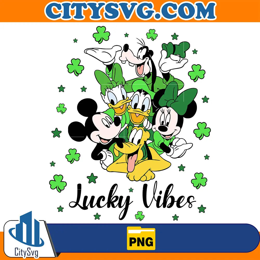 DisneyFriendsLuckyVibesStPatrick_sDayPng