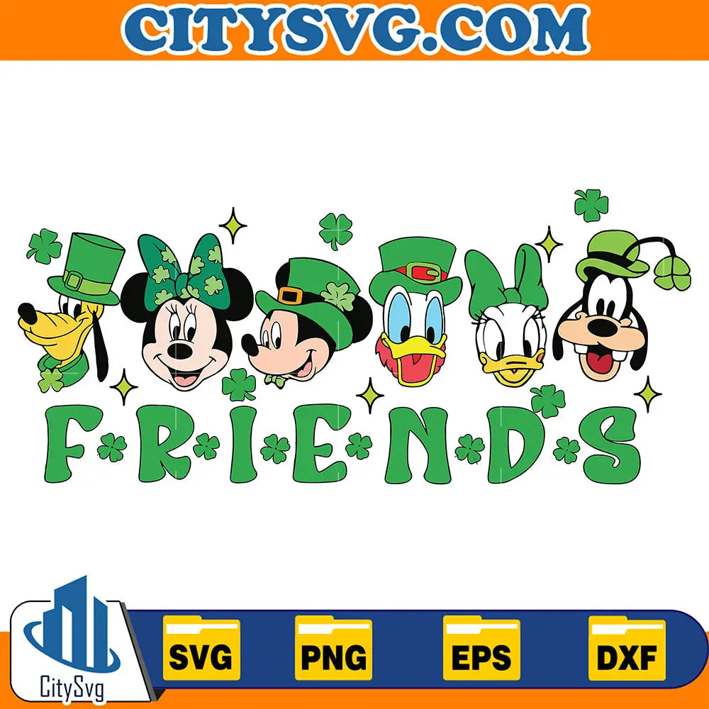 DisneyFriendsStPatricksDaySvg