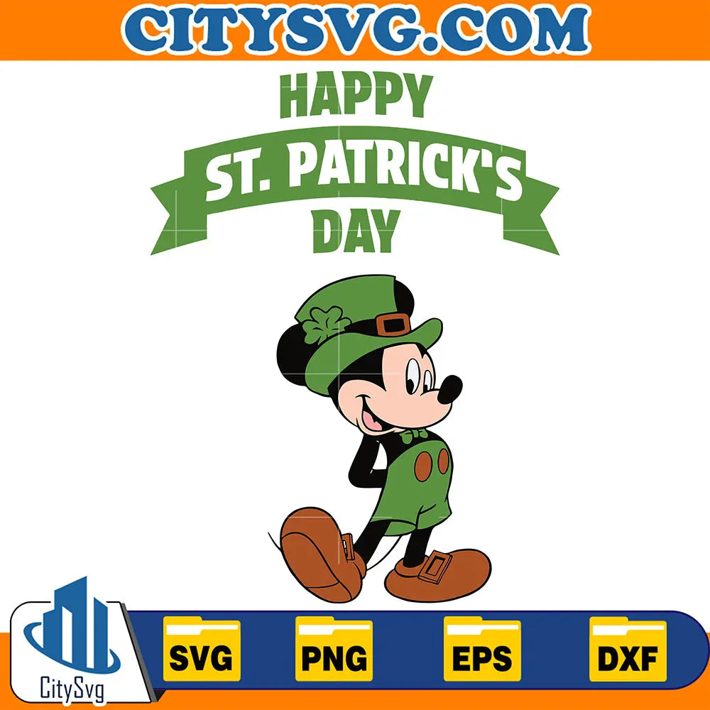 DisneyHappyStPatricksDayMickeySvg
