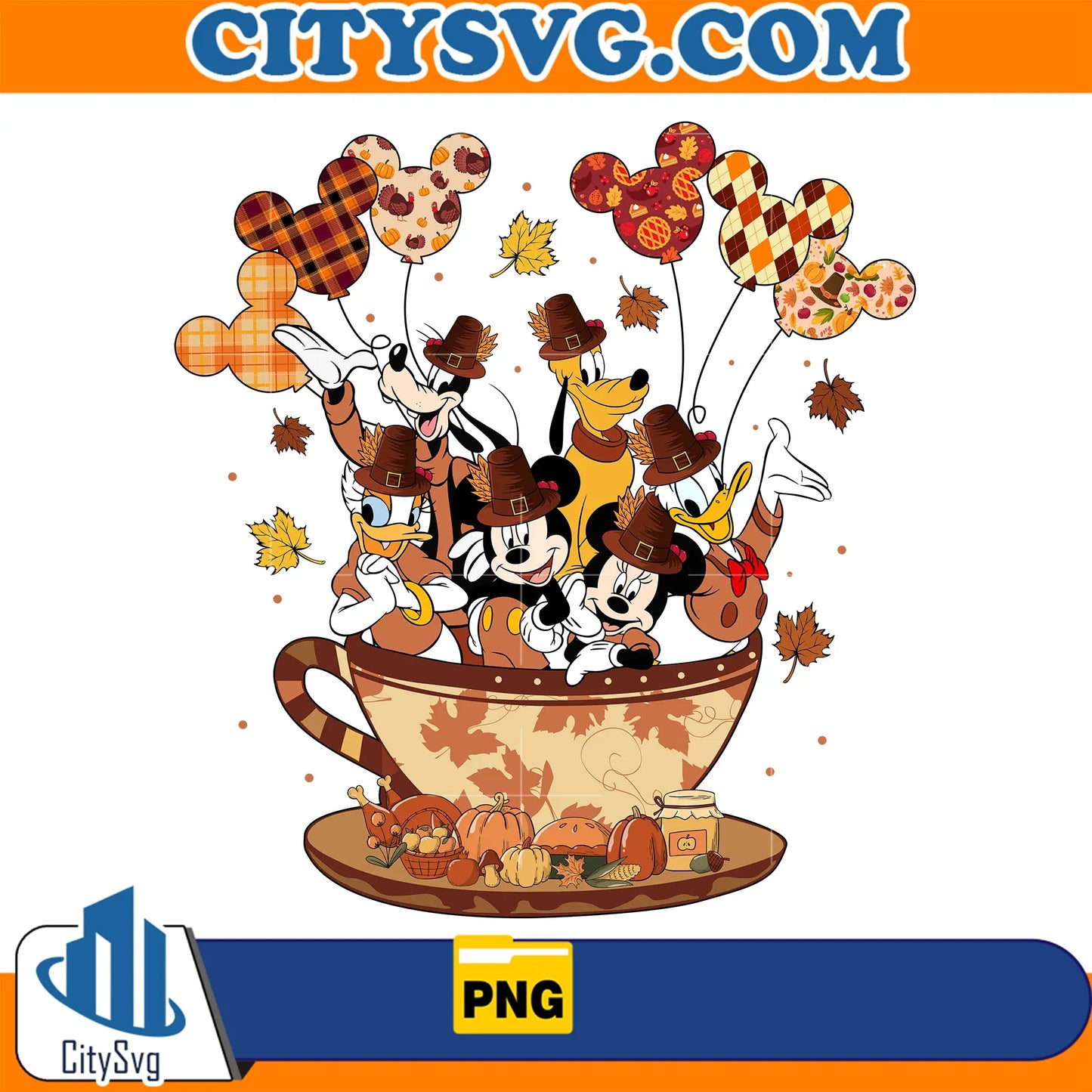DisneyMickeyAndFriendsCoffeeThanksgivingPng