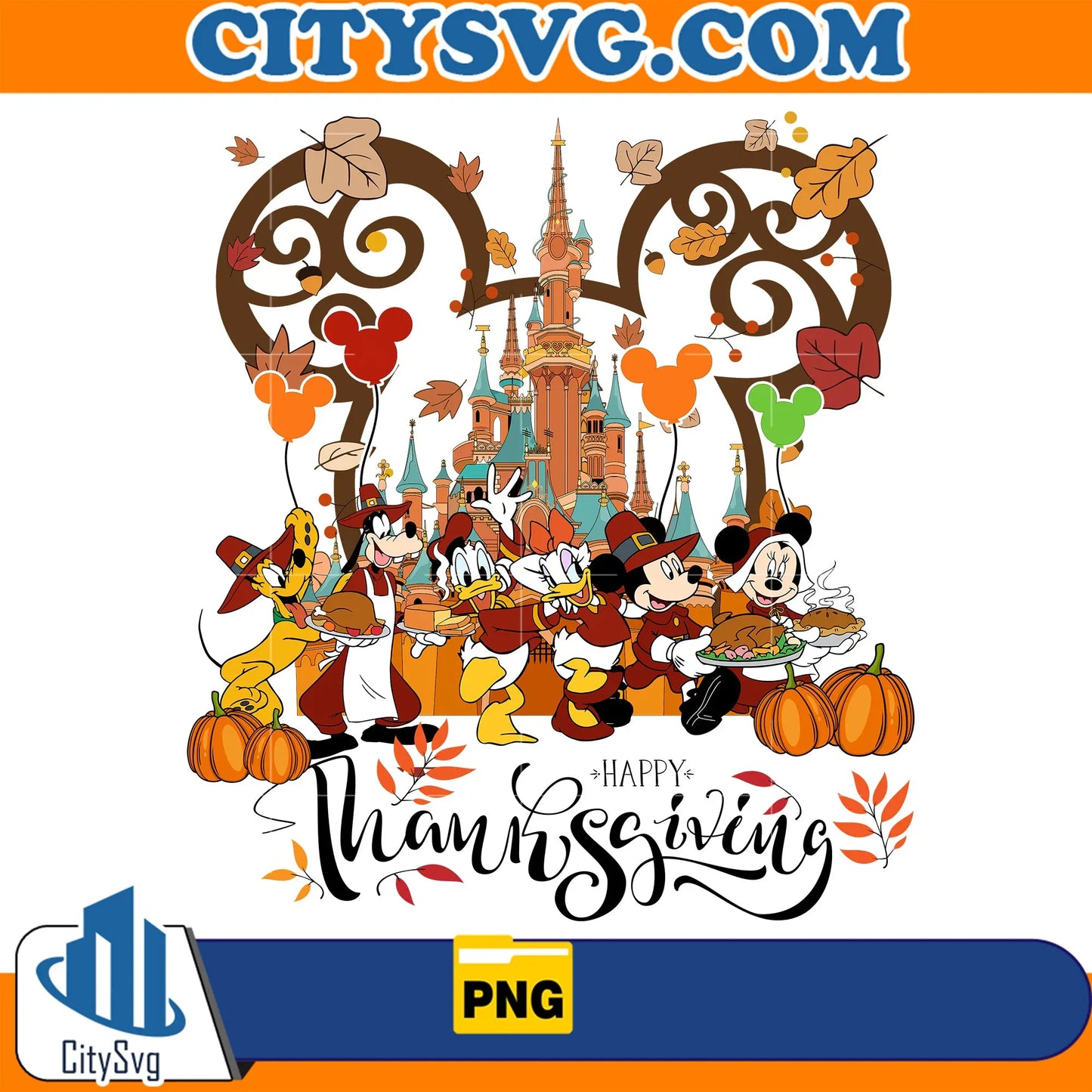 DisneyMickeyAndFriendsFallHappyThanksgivingPng