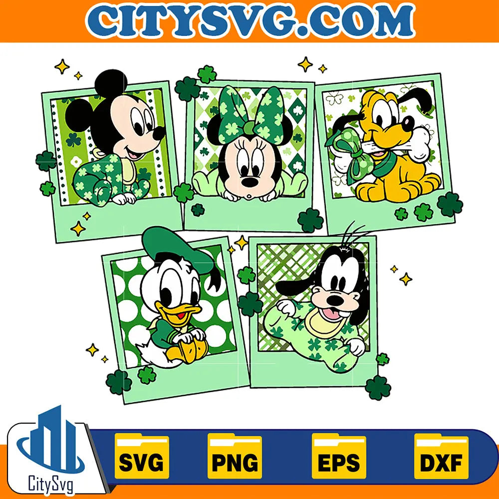 DisneyMickeyAndFriendsHappyStPatricksDaySvg