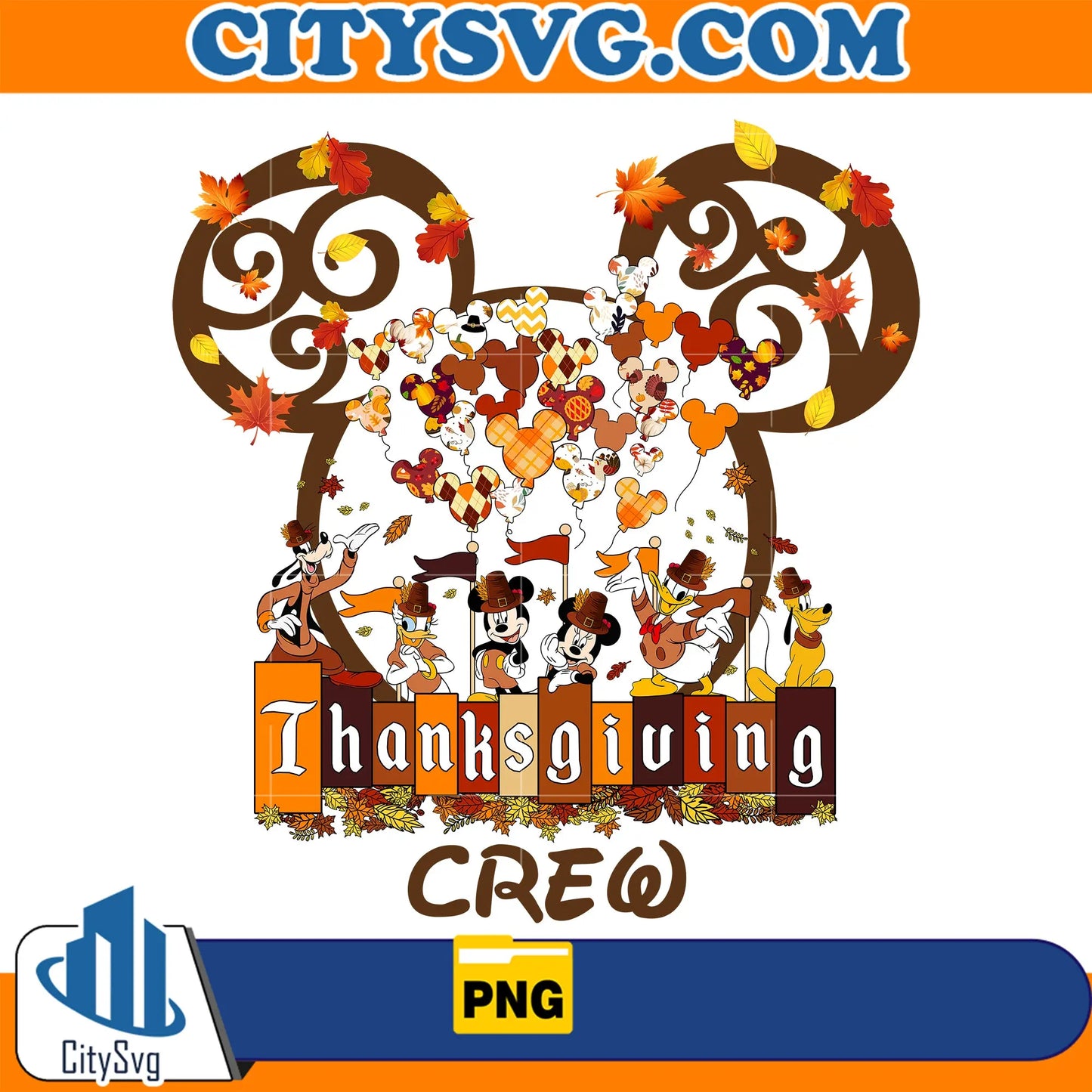 DisneyMickeyAndFriendsThanksgivingCrewPng