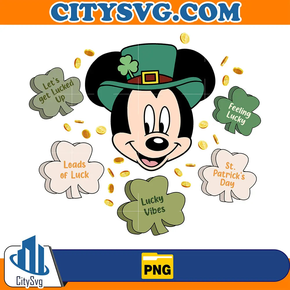 DisneyMickeyMouseFeelingLuckyStPatricksDayPng