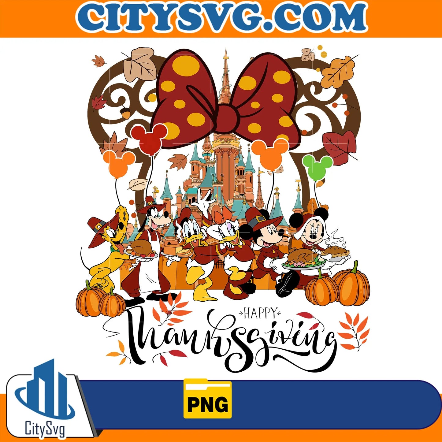 DisneyMinnieAndFriendsHappyThanksgivingPng
