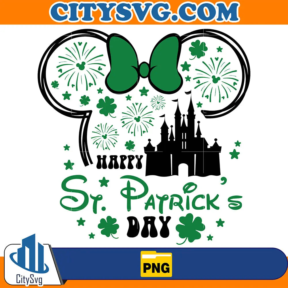 DisneyMinnieMouseHappyStPatricksDayPng