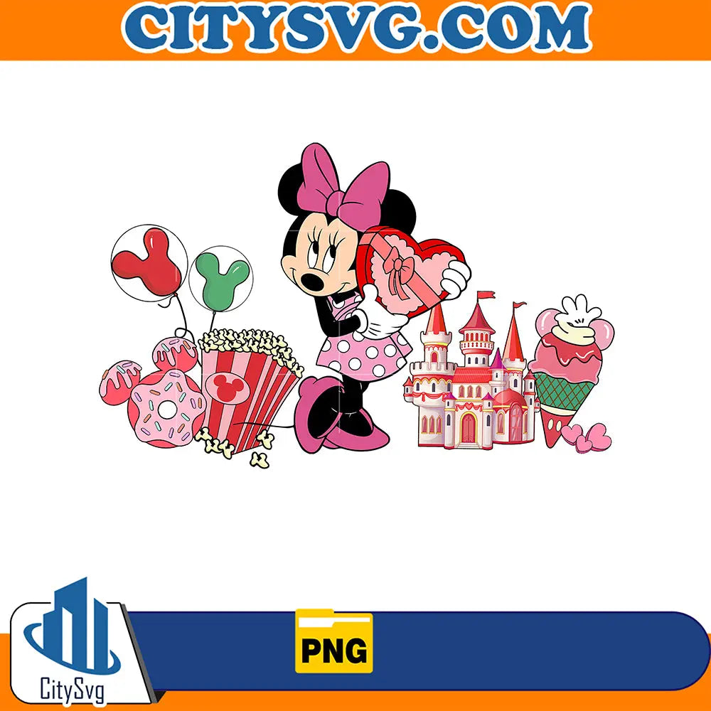DisneyMinnieMouseMagicKingdomValentinePng