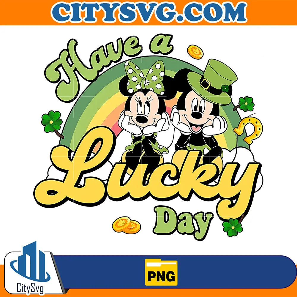 DisneyMouseHaveALuckyDayPatricksRainbowPng
