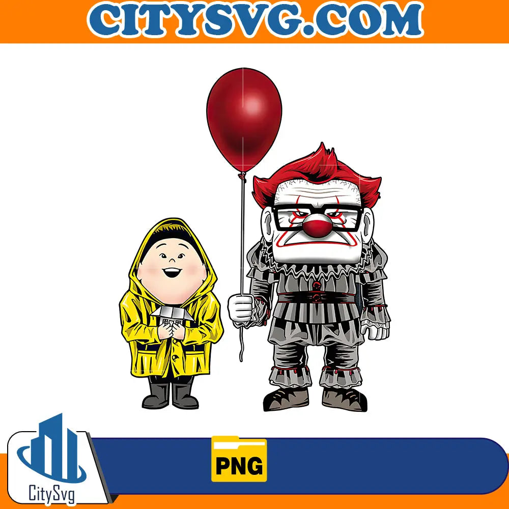 Disney Pixar Up Horror Character Pennywise Carl Fredricksen Russell Png CitySvg
