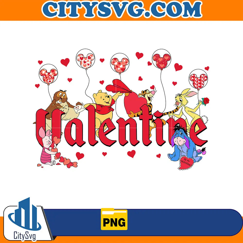 DisneyPoohAndFriendsValentinePng