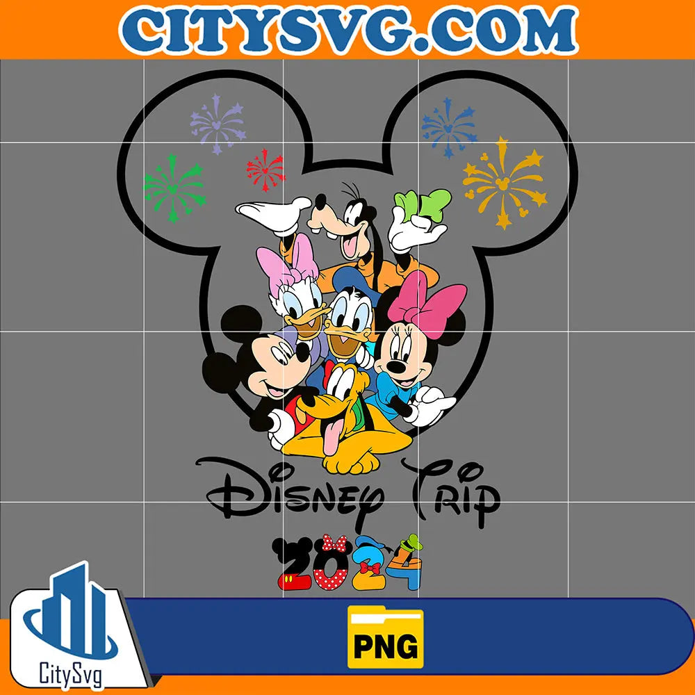 DisneyTrip2024FamilySublimationDesignPng