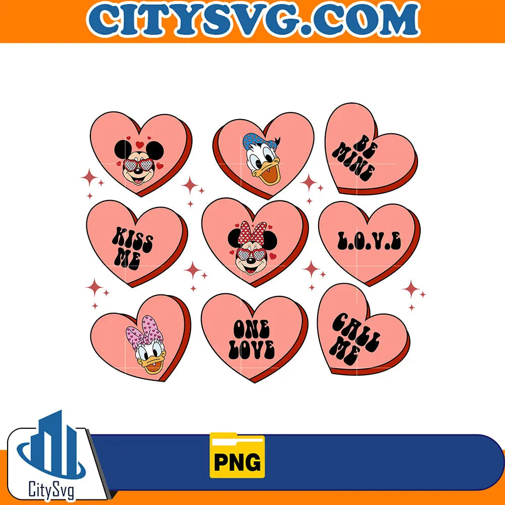 DisneyValentineDayMickeyAndFriendsHeartPng