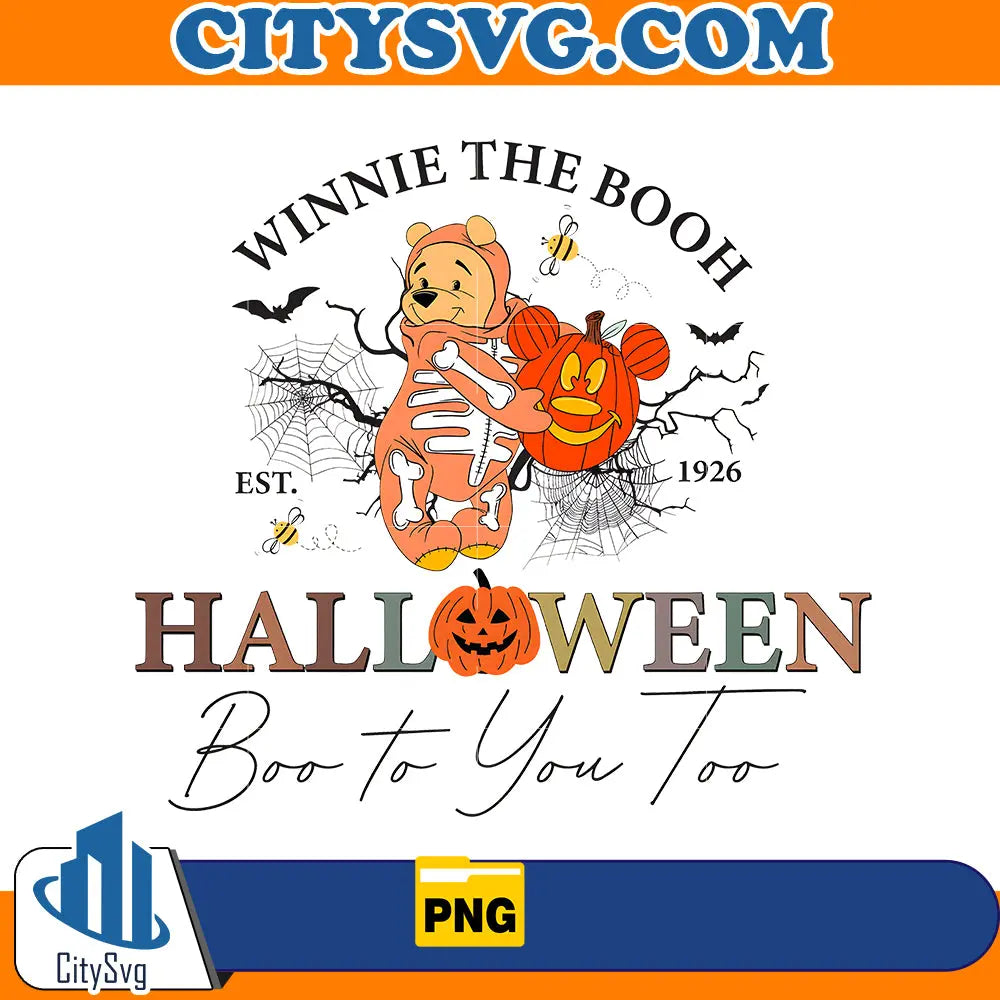 Winnie The Booh Halloween, Boo to you too Png CitySvg
